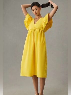 Maeve Flutter Sleeve Dress